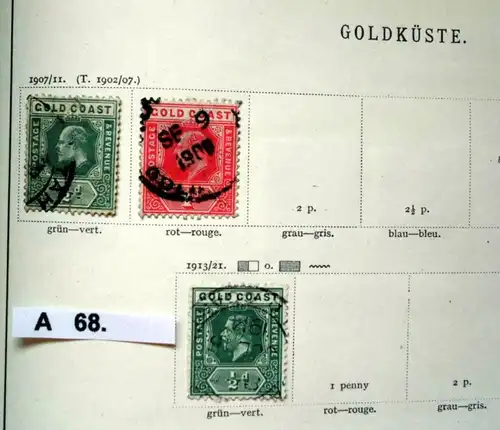 belle collection de timbres de haute qualité Côte d'or Propriété britannique à partir de 1875