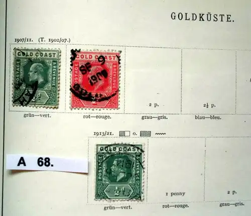 schöne hochwertige Briefmarkensammlung Goldküste Britische Besitzung ab 1875