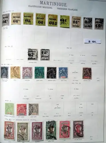 schöne hochwertige Briefmarkensammlung Martinique Französische Besitzung ab 1886