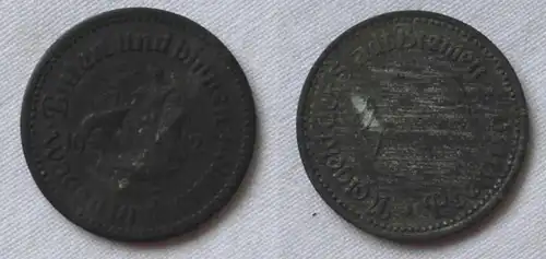 seltene Fehlprägung 50 Pfennig Zink Notmünze Notgeld Bremen 1921 (124240)