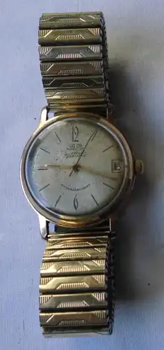 seltene Glashütte Herren Armbanduhr Automat mit Metallarmband (115082)