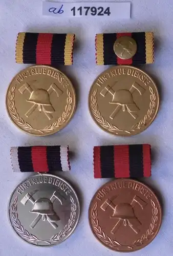 4 x DDR Medaille für treue Dienste freiwillige Feuerwehr (117924)