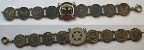 Patriotika Bracelet de 8 pièces de monnaie de copeken avec la Croix de Fer des puissances moyennes (154578)