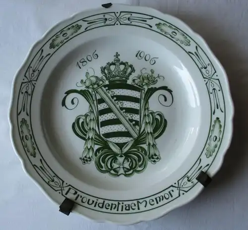 Meissen Regimentsteller, Centenarteller Providentiae Memor 1806-1906 (125381)