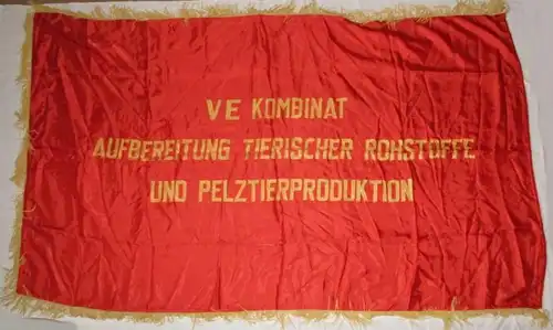 seltene DDR Fahne VE Kombinat Pelztierproduktion (109922)