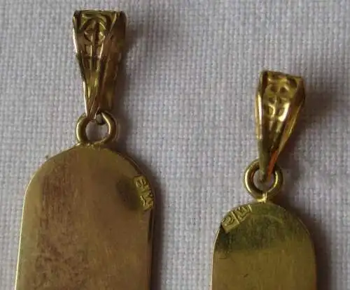 2x élégant 750 collier or pendentif Egypte avec hiéroglyphes (129250)