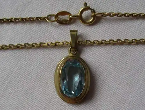 élégant collier de femme en or 333 avec pendentif en pierre précieuse (103914)