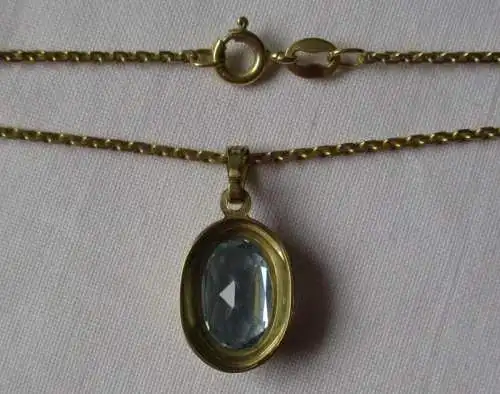 élégant collier de femme en or 333 avec pendentif en pierre précieuse (103914)