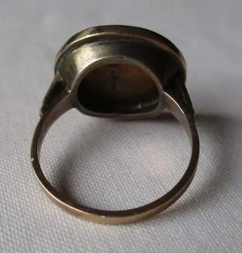 classique vieux anneau d'or 333 avec pierre verte (14344)