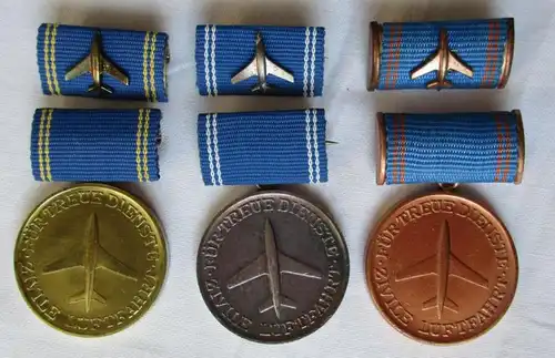 DDR Medaille für treue Dienste in d. Zivilen Luftfahrt in Bronze - Gold (141924)