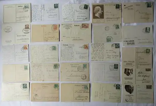 70 seltene alte Postkarten / Ganzsachen Deutschland mit Bahnpoststempel (121024)