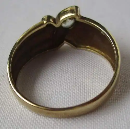 magnifique anneau pour femmes de 333 avec 2 pierres précieuses incolores (107597)