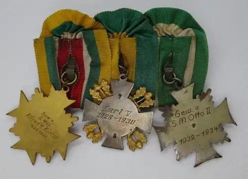 dekorativer Ordensspange mit 3 Schützenorden 1926 bis 1934 (116142)