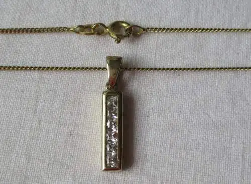 Chaîne de charme pour femmes en or 333 avec pendentif en zircone (152985)