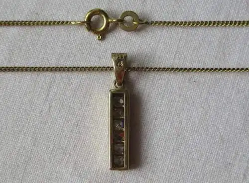 Chaîne de charme pour femmes en or 333 avec pendentif en zircone (152985)