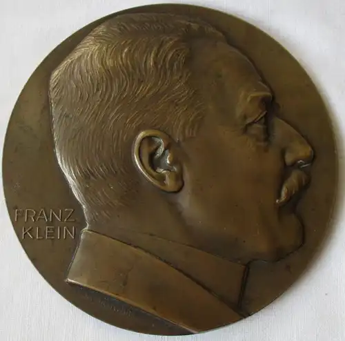 Rare médaille de bronze Franz Klein 60e anniversaire du juriste 1914 (145913)