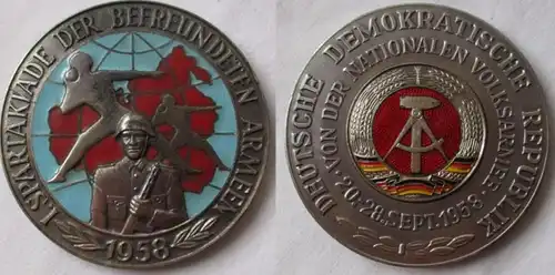 DDR insigne I. Spartakiade des armées amies 1958 NVA (143915)