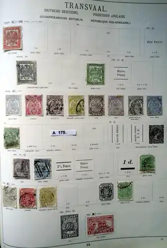 schöne hochwertige Briefmarkensammlung Transvaal Britische Besitzung ab 1869