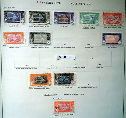 belle collection de timbres de haute qualité Côte d'Ivoire 1892 à 1926