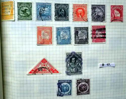 schöne hochwertige Briefmarkensammlung Bolivien ab 1867