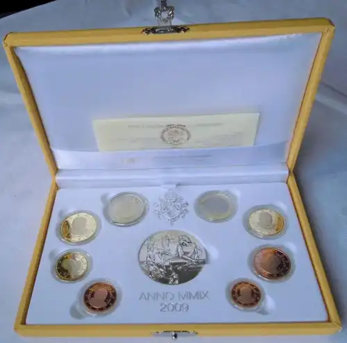 seltener Vatikan / Vatican KMS Kursmünzensatz Coin Set 2009 PP (107765)