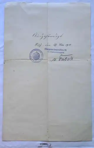 2 seltene Urkunden für freiwillige Wohlfahrtspflege 1.Weltkrieg (113902)