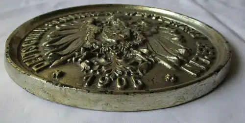 seltene Bronze Guss Plakette Deutscher Schinken Wettbewerb Berlin 1905 (140867)