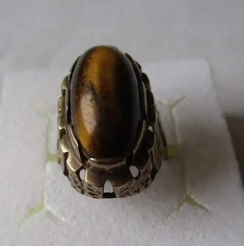 bague pour femmes en or 333 avec œil de tigre (117413)