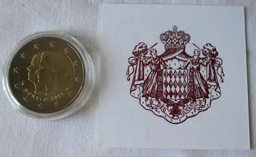 2 Euro Monaco 2011 Gedenkmünze Fürst Albert II und Charlene Hochzeit (141035)