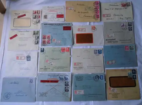 Collection de 60 lettres recommandés Lettres Reich allemand (105961)