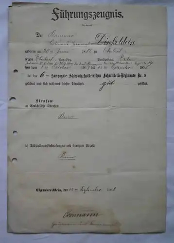seltener Urkundennachlaß Baden 1.Weltkrieg (109641)
