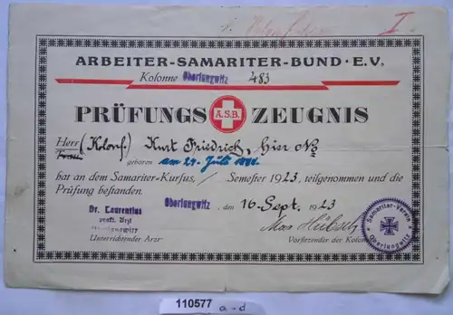 4 Urkunden Mitglieder der Sanitätskolonne vom roten Kreuz 1926-1936 (110577)