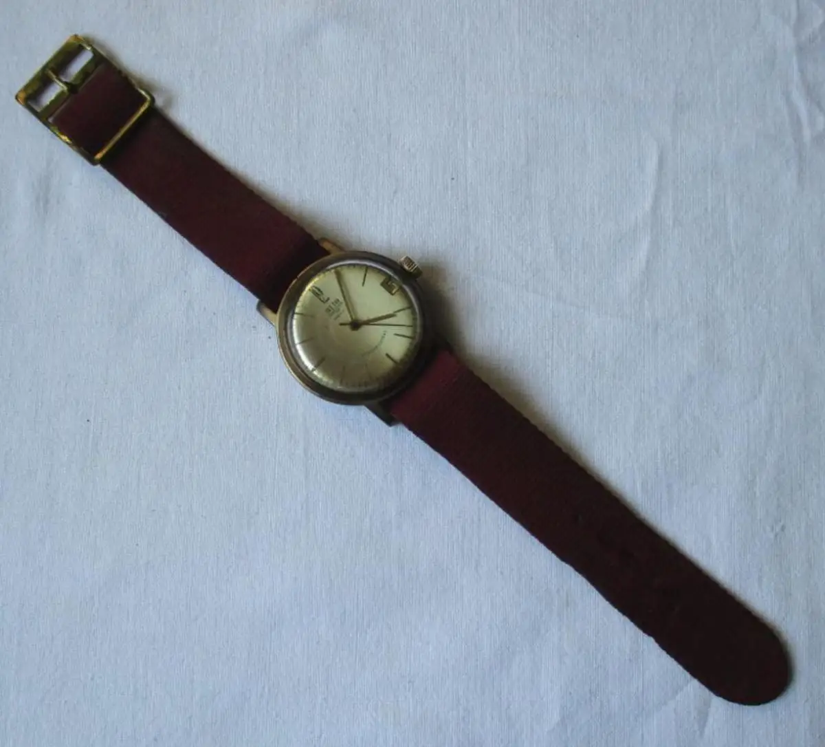 Original GUB GLASHÜTTE Herrenuhr 17 Rubis Stossgesichert (108208) 0