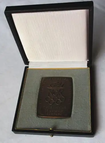 DDR Plakette NOK Nationales Olympische Komitee im Etui Münze DDR (133892)