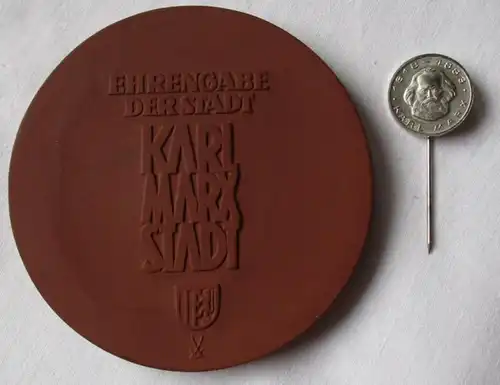 DDR Médaille D'honneur de la ville de Karl-Marx dans l'Etui (133852)