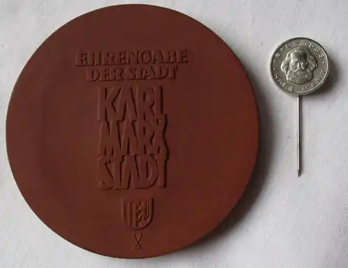 DDR Medaille Ehrengabe der Stadt Karl-Marx-Stadt im Etui (133852)