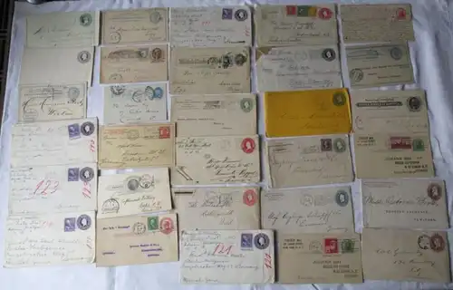 Sammlung mit 108 x Ganzsachen Briefe & Postkarten USA oft vor 1900 (102875)