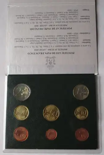 KMS Euro jeu de pièces Vatican 2018 Pape François Fleur de timbre (101838)