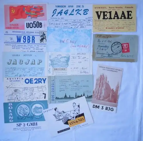 plus de 100 cartes radio rares principalement DDR vers 1950-1970 (104665)