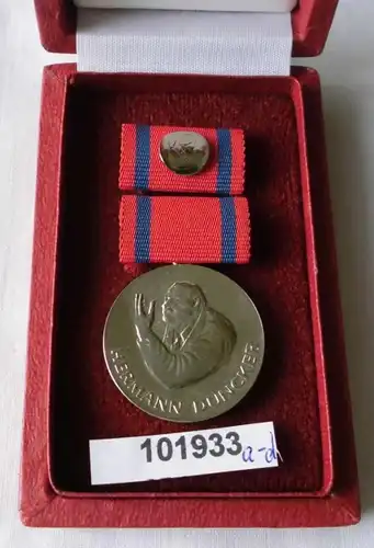 seltene DDR Hermann Duncker Medaille des FDGB im Original Etui (101933)