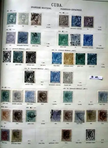 schöne hochwertige Briefmarkensammlung Havanna 1873 bis 1899