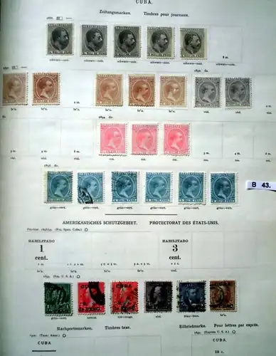 schöne hochwertige Briefmarkensammlung Havanna 1873 bis 1899