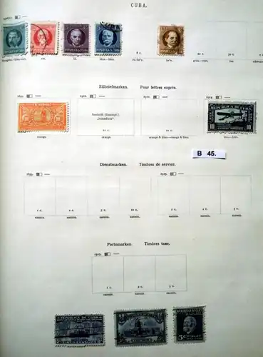 schöne hochwertige Briefmarkensammlung Havanna 1873 bis 1899