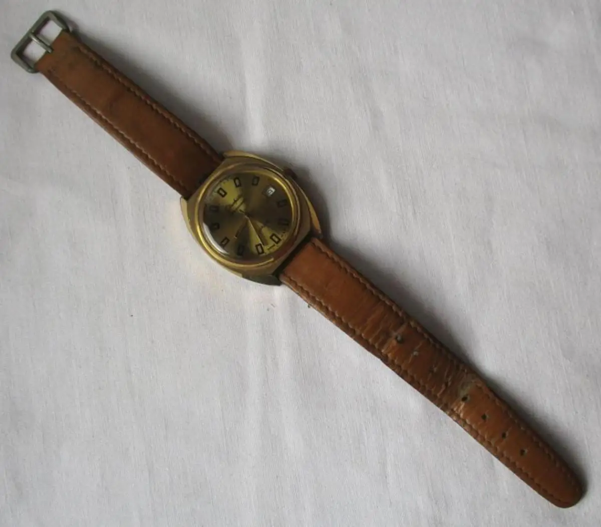 elegante GUB Glashütte Armbanduhr Spezichron 22 Rubis Datumsanzeige (140564) 0