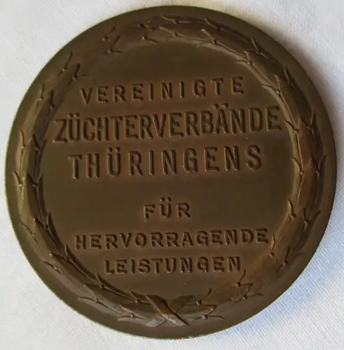 Médaille Associations d'éleveurs unis Thuringe en étui original (132383)