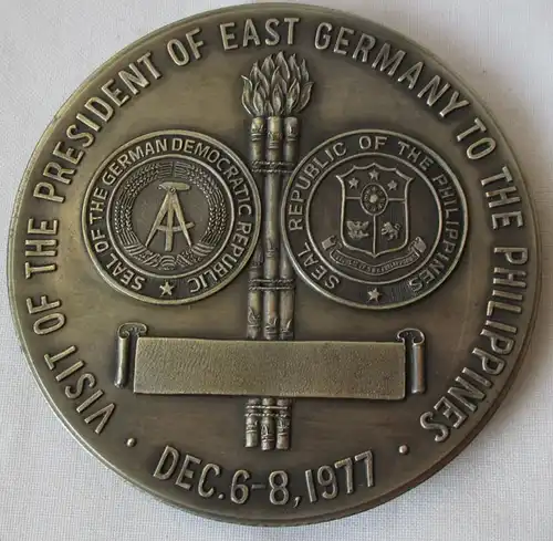 Médaille Visit of the President of East Germany to the Philippines 1977 (118036)