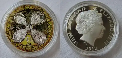 1 Dollar Münze Neuseeland 2012 Ag 1 Oz 50 Jahre Freundschaft mit Samoa (129769)