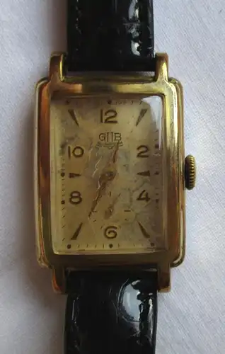 elegante GUB Glashütte Armbanduhr Walzgold 20 Mikron 62-42958 Handaufzug /111268