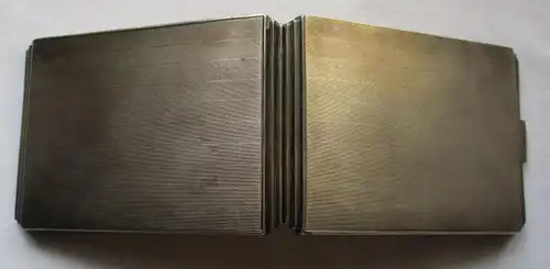 elegantes Zigarettenetui Schachtel 900er Silber Art Déco Bibus & Sohn (129391)