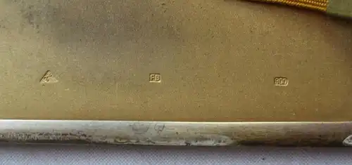 elegantes Zigarettenetui Schachtel 900er Silber Art Déco Bibus & Sohn (129391)